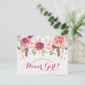 Postale Soyez ma fille Fleur Rustique Boho Floral Carte de (Debout devant)
