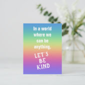 Postale Soyons un peu Rainbow Colours Gradient Carte posta (Debout devant)