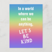 Postale Soyons un peu Rainbow Colours Gradient Carte posta (Devant)