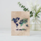 Postale splash de carte du monde (Debout devant)
