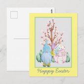 Postale Spring Gnome Home Bonne carte de Pâques (Devant / Derrière)