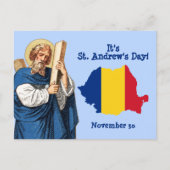 Postale St. André et carte de Roumanie sous forme de drape (Devant)