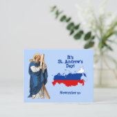 Postale St. Andrew avec la carte du drapeau de la Russie F (Debout devant)