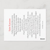 Postale St. Kassiane la carte de prière de l'Hymnographe (Dos)