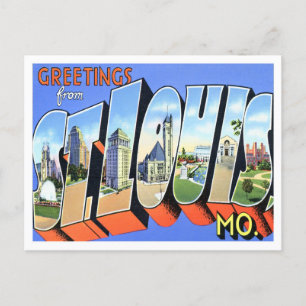 Postale St. Louis, Missouri Vintage Big Letters Carte post