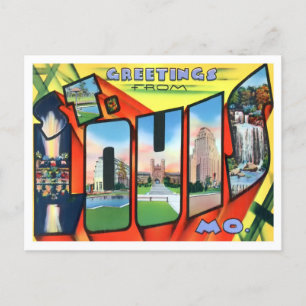 Postale St Louis, Missouri Vintage Big Letters Carte posta