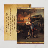 Postale St Michael et la carte de prière du dragon (Devant / Derrière)