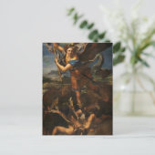 Postale St Michael Slay le diable par Raphael Carte postal (Debout devant)