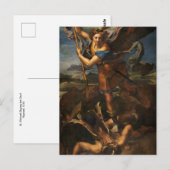 Postale St Michael Slay le diable par Raphael Carte postal (Devant / Derrière)