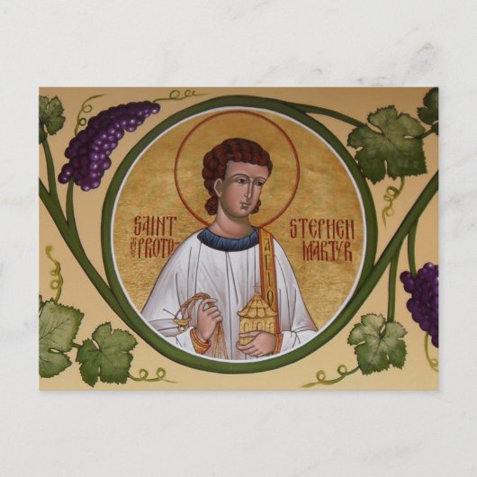 Postale St. Stephen, la carte de prière du protomarate (Devant)