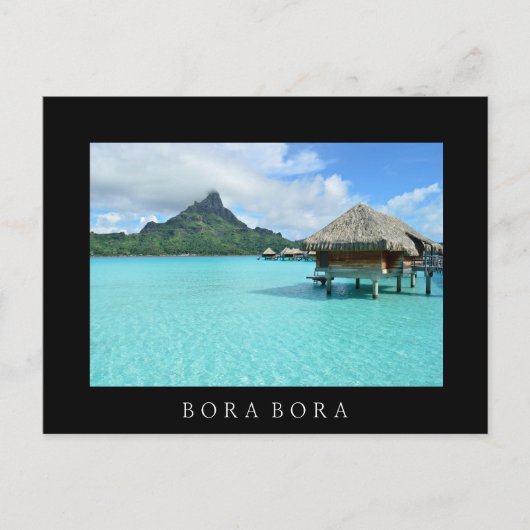 Postale Station balnéaire sur Bora Bora carte frontière no (Devant)