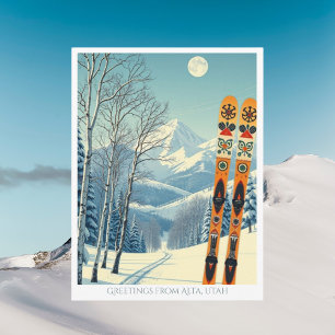 Postale Station de ski Alta Utah vacances sur carte postal