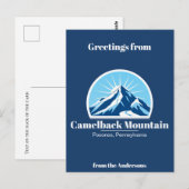 Postale Station de ski Camelback Mountain Poconos Carte po (Devant / Derrière)