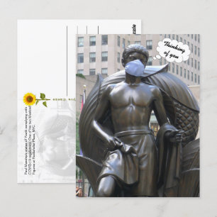 Postale Statue de la jeunesse, Pensez à vous - Carte posta