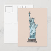 Postale Statue de la Liberté - New York City - Carte posta (Devant / Derrière)