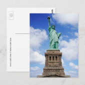Postale Statue de la Liberté, symbole de la liberté, carte (Devant / Derrière)