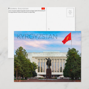 Postale Statue de Lénine, Bichkek, Kirghizistan Carte post