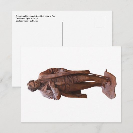 Postale Statue de Thaddeus Stevens à Gettysburg, carte pos (Devant / Derrière)