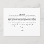 Postale STELLA Serez-vous ma carte d'honneur de servante (Dos)