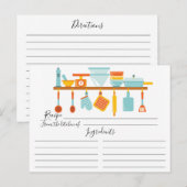 Postale Stock de la carte de recettes de cuisine (Devant / Derrière)