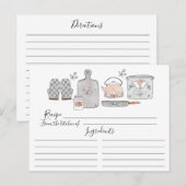 Postale Stock de la carte de recettes de cuisine (Devant / Derrière)