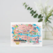 Postale Stockholm Suède Carte illustrée (Debout devant)