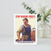 Postale Stop Making Profit - Signaler Capitalists : Carte (Debout devant)