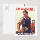 Postale Stop Making Profit - Signaler Capitalists : Carte (Devant / Derrière)