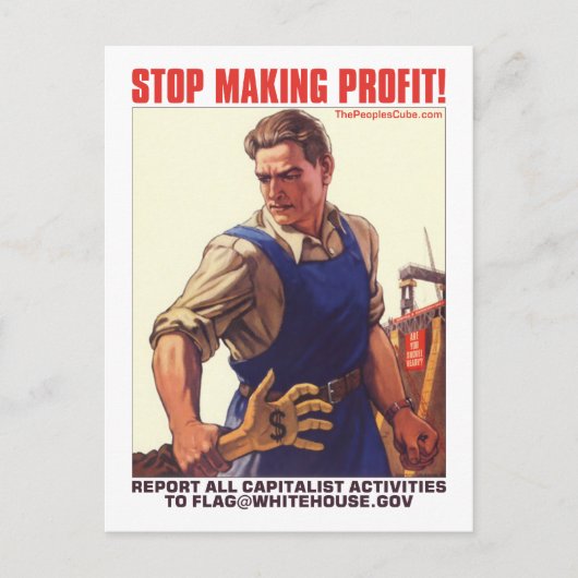 Postale Stop Making Profit - Signaler Capitalists : Carte (Devant)