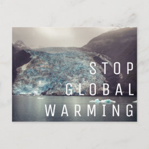 Postale Stop Réchauffement climatique - Glacier Carte po
