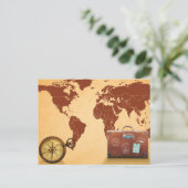 Postale Style vintage, Carte du monde Imprimer (Debout devant)