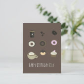 Postale Sucres de café Bonne carte de nom d'anniversaire (Debout devant)
