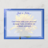 Postale Sunflower Sunrise - Carte Notes non réglées (Dos)