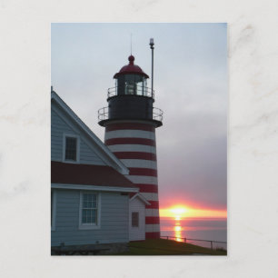 Postale Sunrise à West Quoddy Head Lighthouse Carte postal