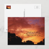 Postale Sunrise Sunset drôle carte postale, jeu de mots, p (Devant / Derrière)