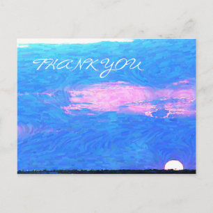 Postale Sunset Impressionniste Du Merci De Mer Carte Posta