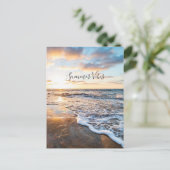 Postale Sunset Vibes Zen Beach Sunset Ocean Waves Carte po (Debout devant)