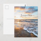 Postale Sunset Vibes Zen Beach Sunset Ocean Waves Carte po (Devant / Derrière)