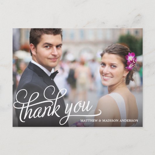 POSTALE SURFACE À LA TENDANCE | CARTE POST MERCI MARIAGE (Devant)