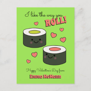 Postale Sushi Classroom Valentine Friendship Carte enfant 