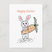 Postale Sweet Petit Lapin Joyeux Carte Mignonne de Pâques (Devant)