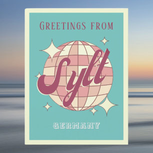 Postale Sylt Allemagne Nordsee Voyage retro vintage Carte 