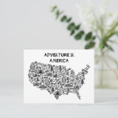 Postale Symboles de carte Adventure In America (Debout devant)
