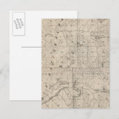 Postale T1617S R3031E Tulare Comté Carte de section (Devant / Derrière)