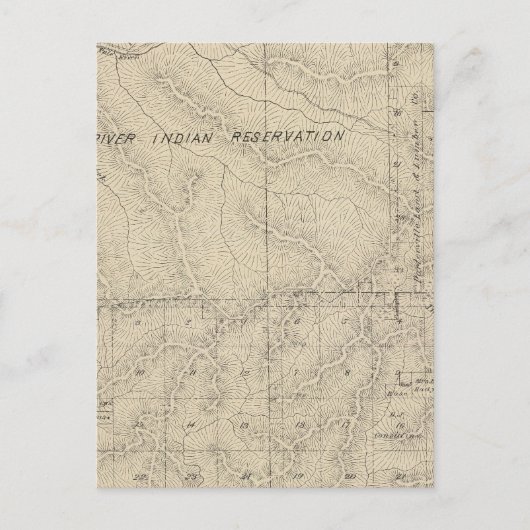 Postale T2223S R3031E Tulare Comté Carte de section (Devant)