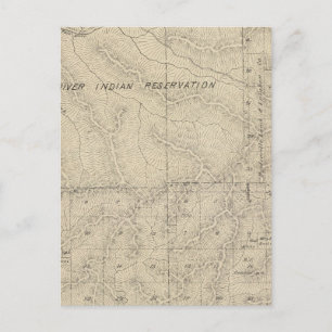 Postale T2223S R3031E Tulare Comté Carte de section