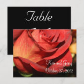 POSTALE TABLEAU MARIAGE NUMÉRO DE TABLEAU MODÈLE CARTE POS (Devant / Derrière)