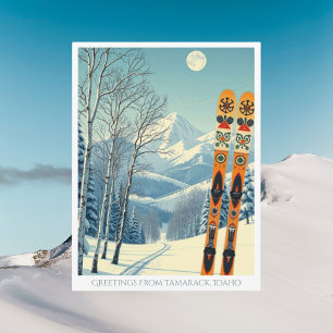 Postale Tamarack Idaho East Moscow Mt Station de ski Carte