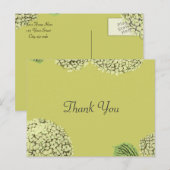 Postale Taupe Carte Merci Hydrangea (Devant / Derrière)