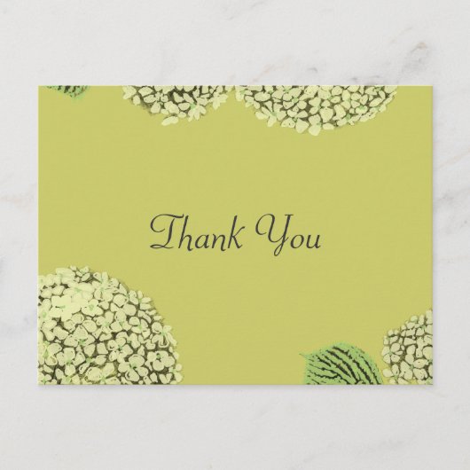Postale Taupe Carte Merci Hydrangea (Devant)